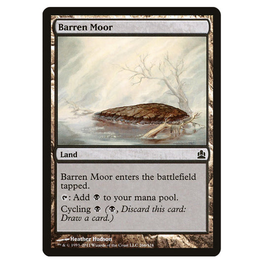 Barren Moor 266 card from the Magic The Gathering set Commander 2011