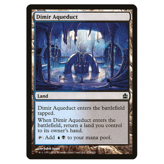 Dimir Aqueduct 270 card from the Magic The Gathering set Commander 2011