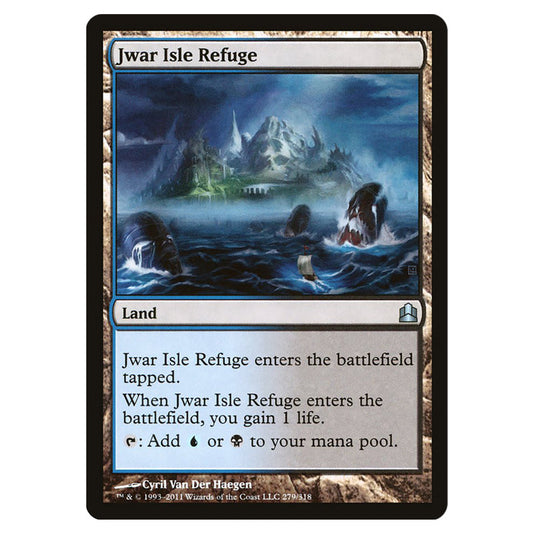 Jwar Isle Refuge 279 card from the Magic The Gathering set Commander 2011