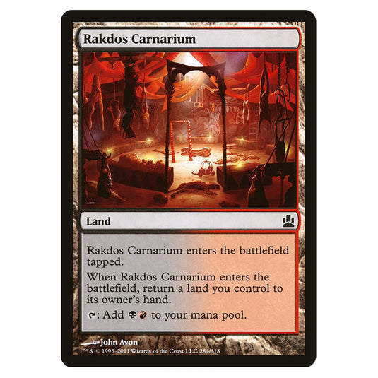 Rakdos Carnarium 284 card from the Magic The Gathering set Commander 2011