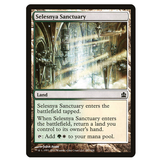 Selesnya Sanctuary 287 card from the Magic The Gathering set Commander 2011