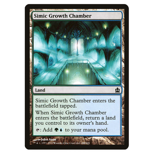 Simic Growth Chamber 288 card from the Magic The Gathering set Commander 2011