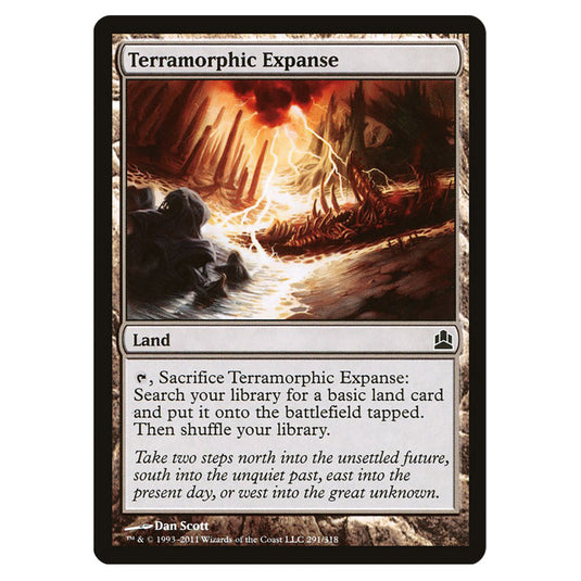 Terramorphic Expanse 291 card from the Magic The Gathering set Commander 2011