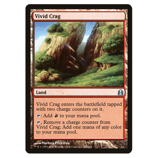 Vivid Crag 293 card from the Magic The Gathering set Commander 2011