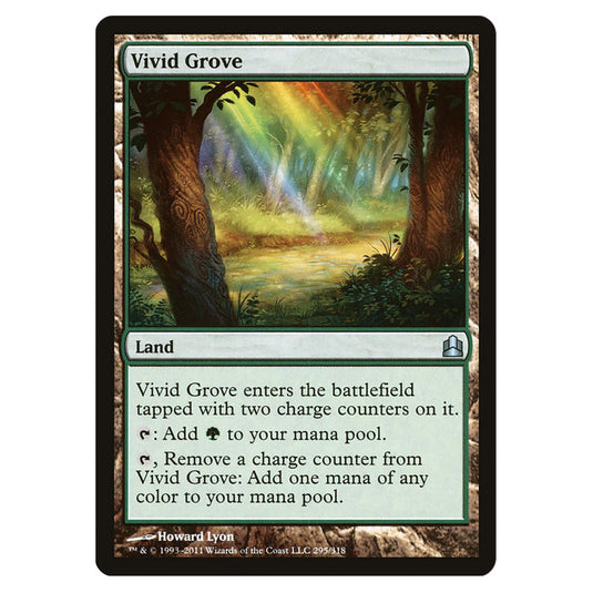 Vivid Grove 295 card from the Magic The Gathering set Commander 2011