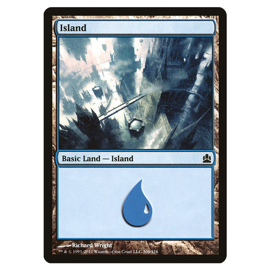 Island 306 card from the Magic The Gathering set Commander 2011