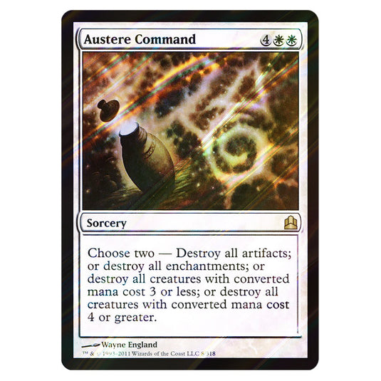 Austere Command 8 card from the Magic The Gathering set Commander 2011
