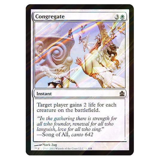 Congregate 11 card from the Magic The Gathering set Commander 2011