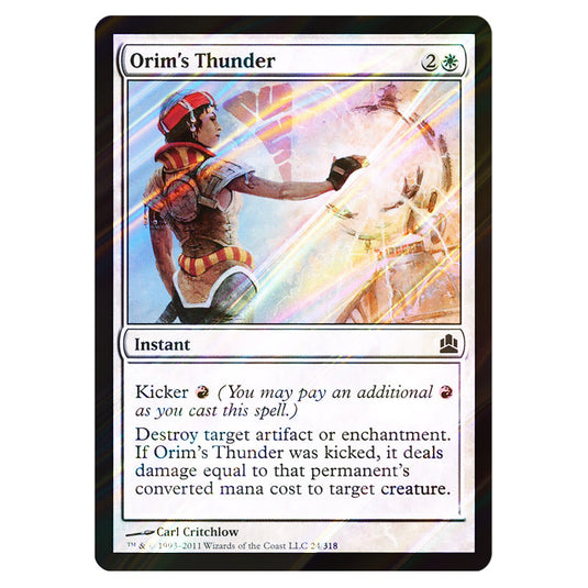 Orim's Thunder 24 card from the Magic The Gathering set Commander 2011