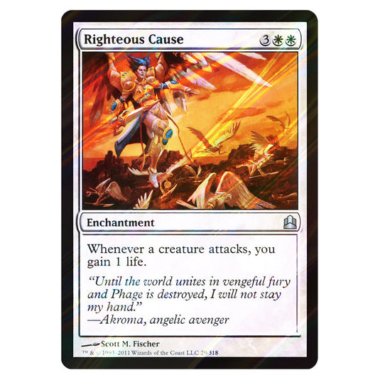Righteous Cause 29 card from the Magic The Gathering set Commander 2011