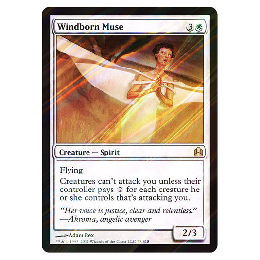 Windborn Muse 38 card from the Magic The Gathering set Commander 2011