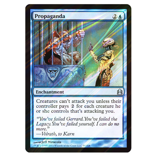Propaganda 55 card from the Magic The Gathering set Commander 2011