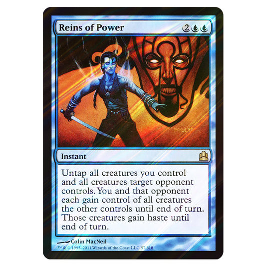Reins of Power 57 card from the Magic The Gathering set Commander 2011