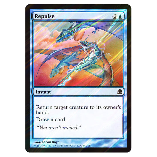 Repulse 58 card from the Magic The Gathering set Commander 2011