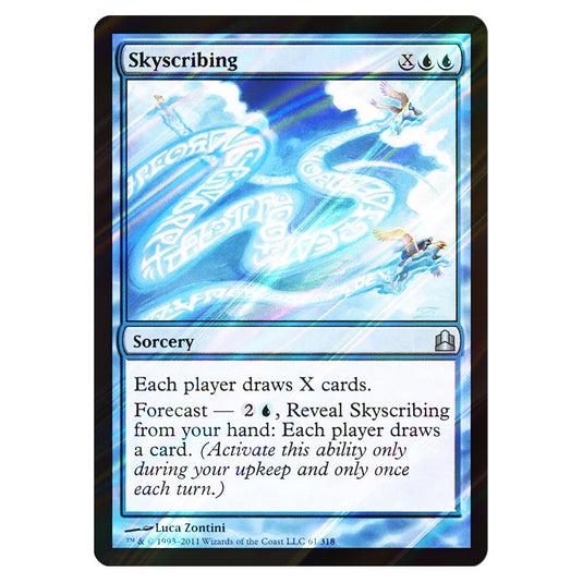 Skyscribing 61 card from the Magic The Gathering set Commander 2011
