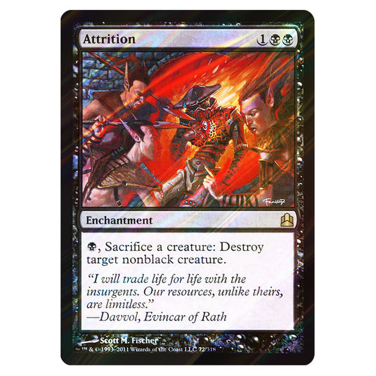 Attrition 72 card from the Magic The Gathering set Commander 2011