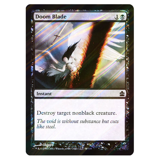 Doom Blade 78 card from the Magic The Gathering set Commander 2011