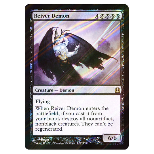 Reiver Demon 95 card from the Magic The Gathering set Commander 2011