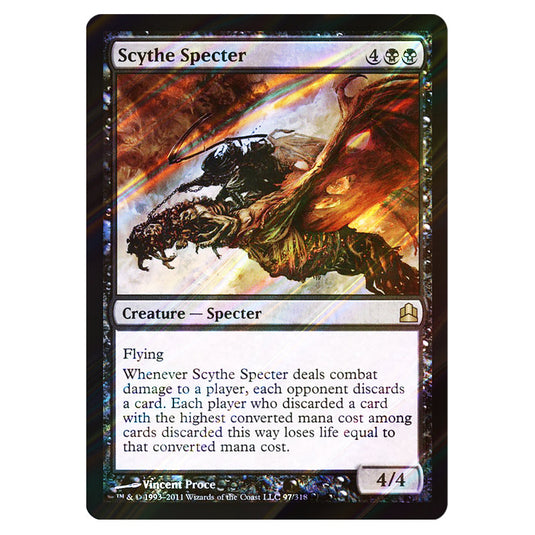 Scythe Specter 97 card from the Magic The Gathering set Commander 2011