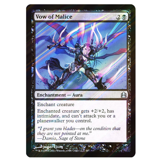 Vow of Malice 107 card from the Magic The Gathering set Commander 2011