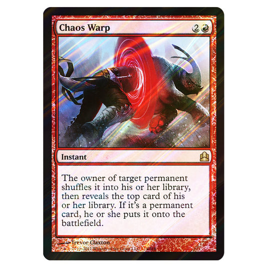 Chaos Warp 114 card from the Magic The Gathering set Commander 2011