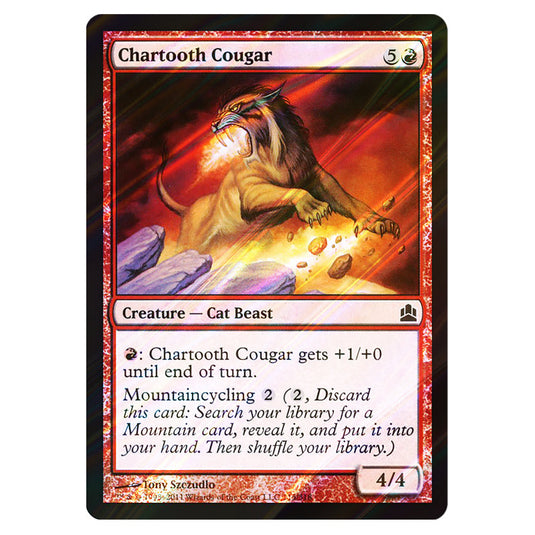 Chartooth Cougar 115 card from the Magic The Gathering set Commander 2011