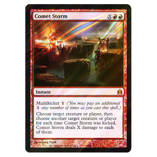 Comet Storm 117 card from the Magic The Gathering set Commander 2011