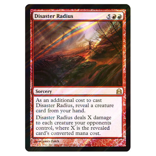 Disaster Radius 119 card from the Magic The Gathering set Commander 2011