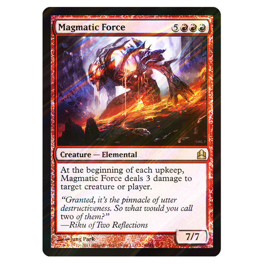 Magmatic Force 128 card from the Magic The Gathering set Commander 2011