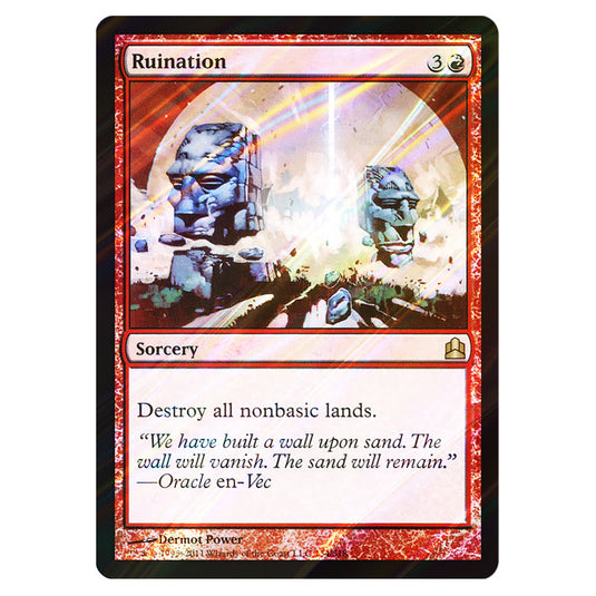 Ruination 134 card from the Magic The Gathering set Commander 2011