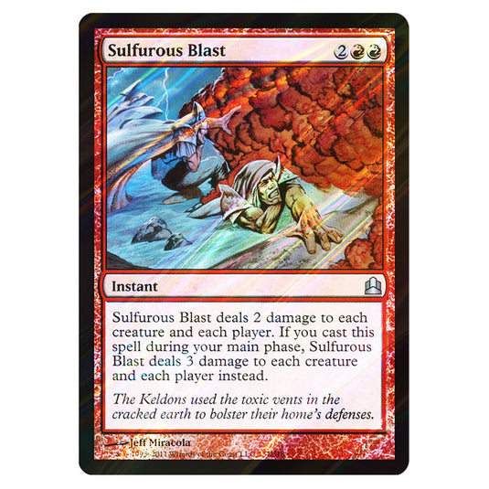 Sulfurous Blast 137 card from the Magic The Gathering set Commander 2011