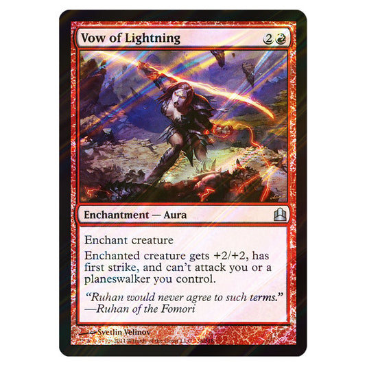 Vow of Lightning 138 card from the Magic The Gathering set Commander 2011