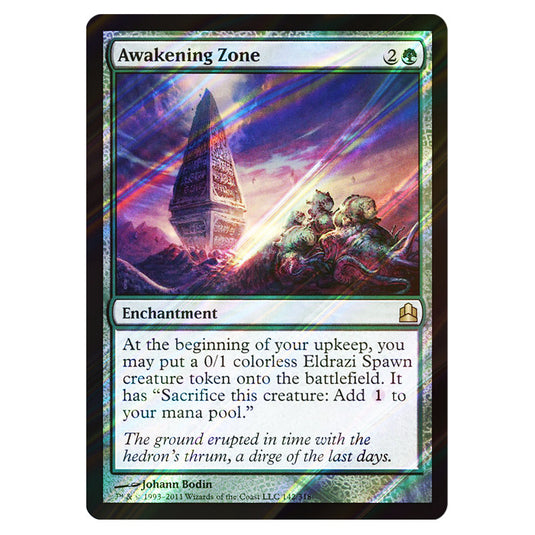 Awakening Zone 142 card from the Magic The Gathering set Commander 2011