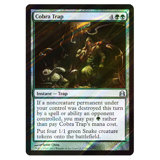 Cobra Trap 146 card from the Magic The Gathering set Commander 2011