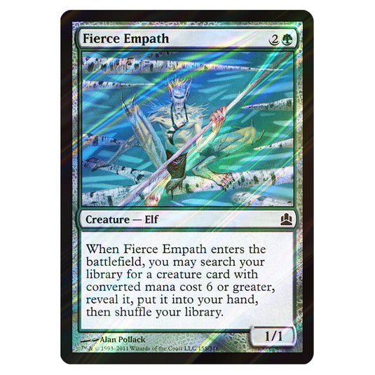 Fierce Empath 155 card from the Magic The Gathering set Commander 2011