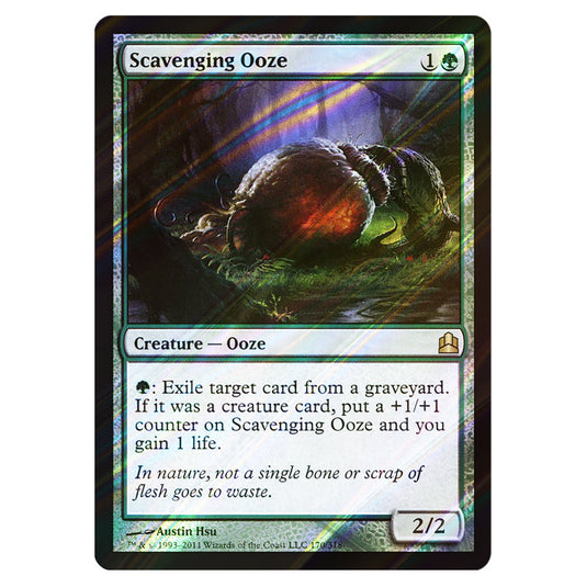 Scavenging Ooze 170 card from the Magic The Gathering set Commander 2011