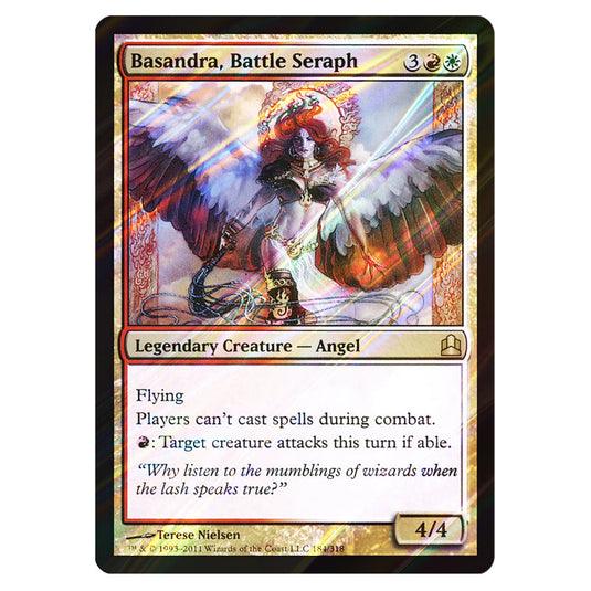 Basandra, Battle Seraph 184 card from the Magic The Gathering set Commander 2011