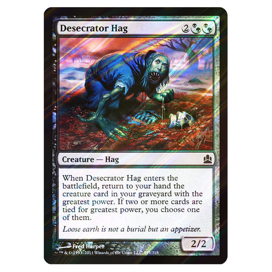 Desecrator Hag 193 card from the Magic The Gathering set Commander 2011