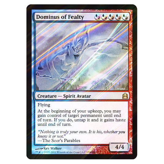 Dominus of Fealty 194 card from the Magic The Gathering set Commander 2011