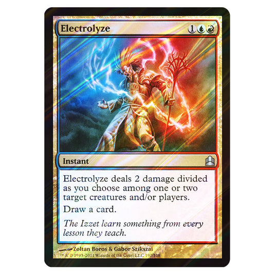 Electrolyze 197 card from the Magic The Gathering set Commander 2011