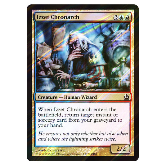 Izzet Chronarch 205 card from the Magic The Gathering set Commander 2011