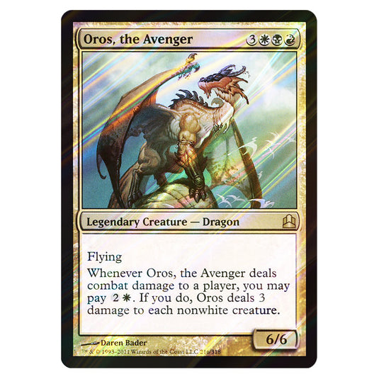 Oros, the Avenger 216 card from the Magic The Gathering set Commander 2011