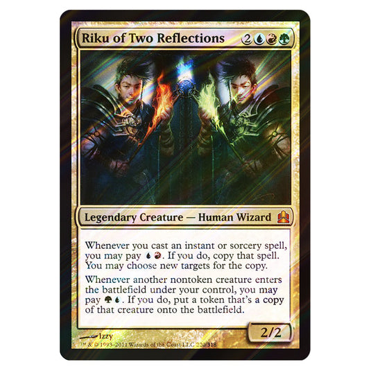 Riku of Two Reflections 220 card from the Magic The Gathering set Commander 2011
