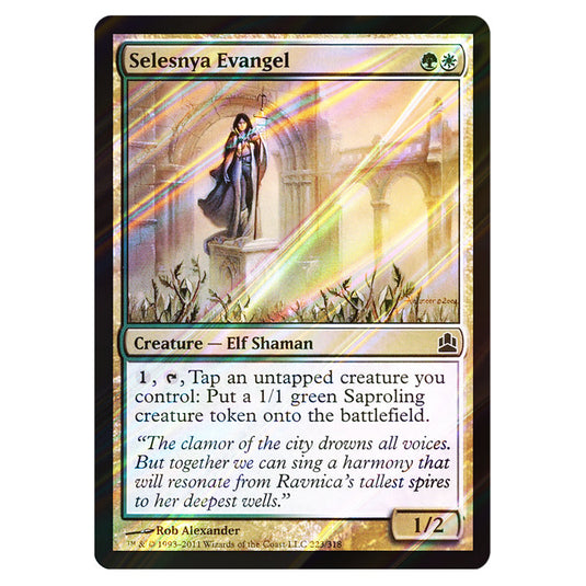 Selesnya Evangel 223 card from the Magic The Gathering set Commander 2011