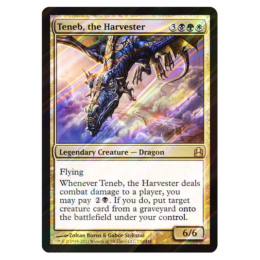 Teneb, the Harvester 230 card from the Magic The Gathering set Commander 2011