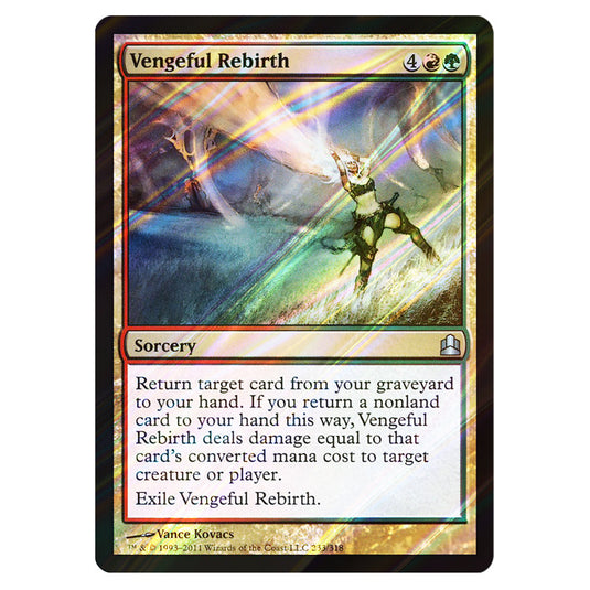Vengeful Rebirth 233 card from the Magic The Gathering set Commander 2011