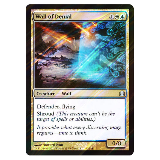 Wall of Denial 237 card from the Magic The Gathering set Commander 2011