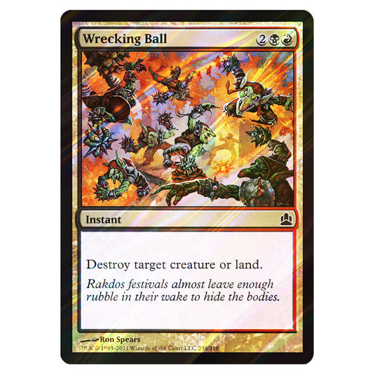 Wrecking Ball 238 card from the Magic The Gathering set Commander 2011