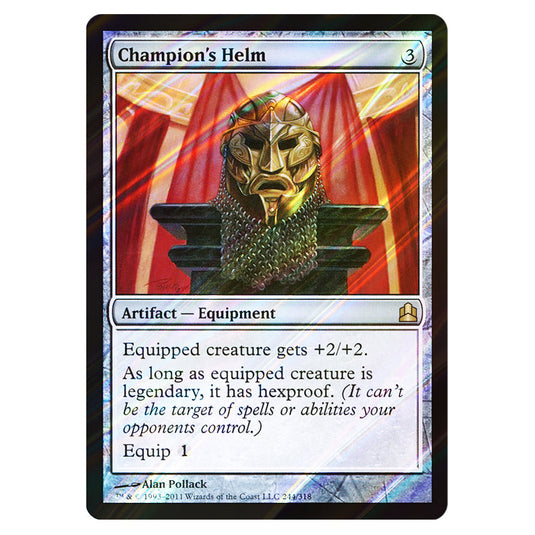 Champion's Helm 244 card from the Magic The Gathering set Commander 2011