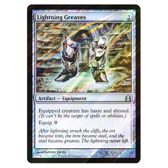 Lightning Greaves 253 card from the Magic The Gathering set Commander 2011